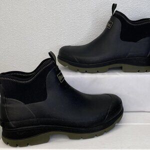 Barbour Ridge Wellingtons Rain Ankle Boot Men US Size 12 UK Size 11 Black Rubber